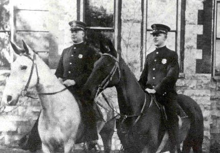 Early Brunswick Police Officers on Horses