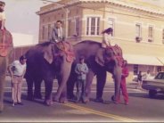 Mayor Holtzendorr on Elephant - c. 1980