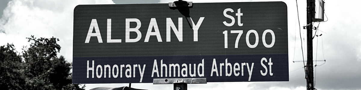 Ahamud Arbery Honorary Street Sign